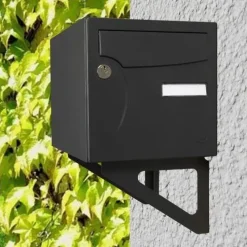 Online RENZ Équerre noire pour boîtes aux lettres (x2)