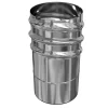 New TEN Raccord poêle-tubage inox 80m x 80/86mm à visser