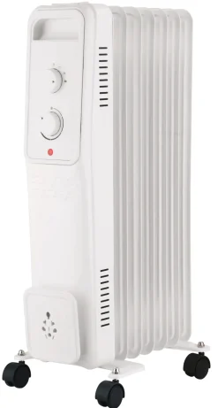 Radiateur bain d'huile mobile 1500W blanc