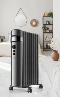 New Radiateur électrique bain d'huile mobile 1500W noir