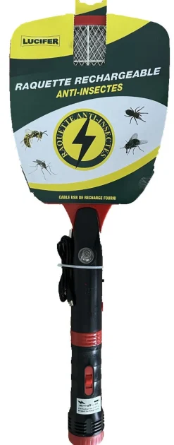 Clearance Raquette électrique rechargeable anti-insectes LUCIFER