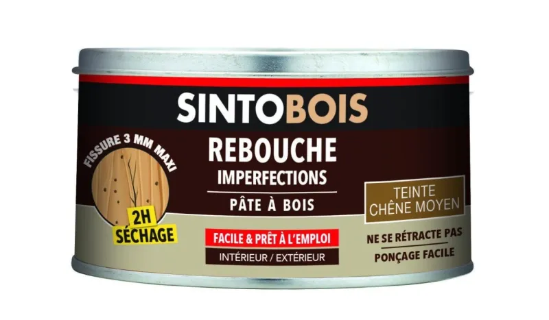 Discount SINTO Rebouche imperfection pâte à bois 170ml/250g chêne moyen