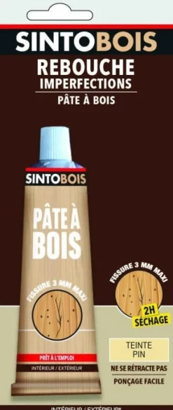 Sale SINTO Rebouche imperfection pâte à bois solvant 80g pin