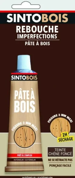 Clearance SINTO Rebouche imperfection pâte à bois solvant 80g chêne
