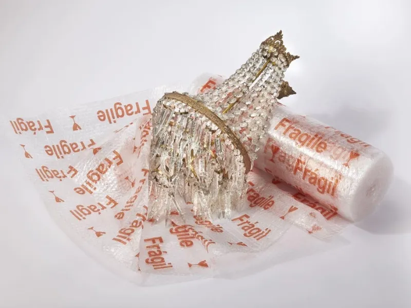 New MOTTEZ Rouleau film bulles 10 m x 60 cm imprimé "FRAGILE"