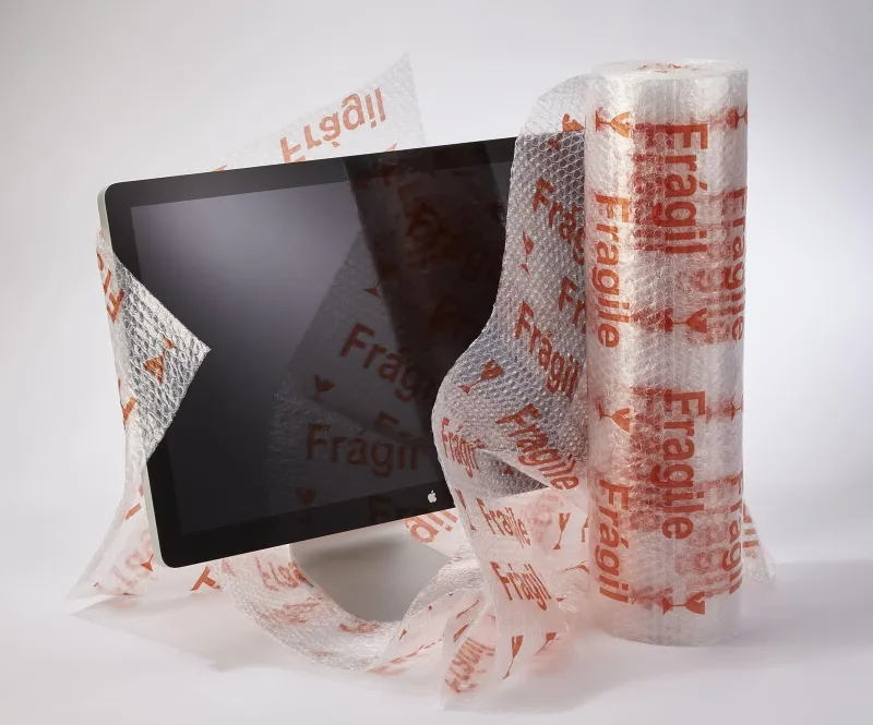 New MOTTEZ Rouleau film bulles 10 m x 60 cm imprimé "FRAGILE"