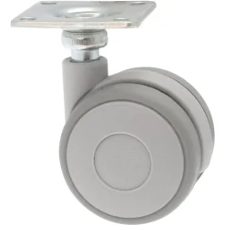 Clearance Roulette déco pivotante caoutchouc gris Ø40mm, charge 20kg