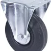 Discount Roulette fixe caoutchouc noir Ø125mm, charge 125kg