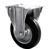 Hot Roulette fixe caoutchouc noir Ø160mm, charge 175kg