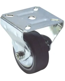 Clearance Roulette manut fixe caoutchouc gris Ø60mm charge 50kg