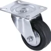 New Roulette manut pivotante caoutchouc noir Ø80mm charge 80kg