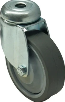 Clearance Roulette à oeil caoutchouc gris Ø75mm charge 60kg