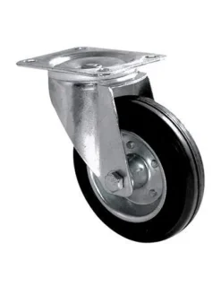Online Roulette pivotante caoutchouc noir Ø160mm, charge 175kg
