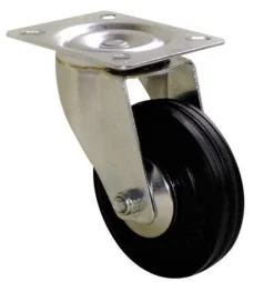 Online Roulette pivotante caoutchouc noir Ø100mm charge 100kg -CIME