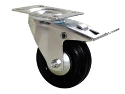 Sale Roulette pivotante à frein caoutchouc Ø125mm, charge 125kg