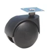 Online Roulette pivotante polypro noir Ø40mm, charge 25kg