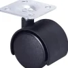 Clearance Roulette pivotante polypro noir Ø35mm, charge 20kg