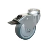 Clearance Roulette uniroll oeil Ø10,5mm pivotante 70kg Ø100x121mm