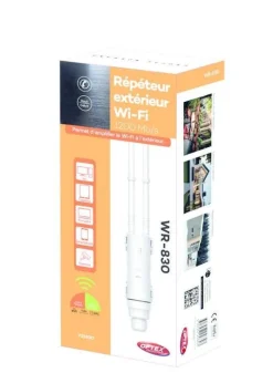 Outlet Répéteur Wifi extérieur double bande POE 750mb/s