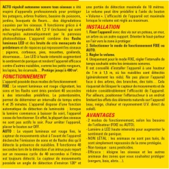 Best ACTO Répulsif sonore solaire contre les oiseaux