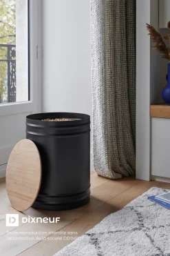 Outlet Réserve à granulés Nevada en acier et bambou 2 sacs
