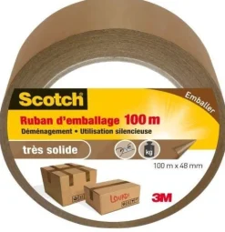 Clearance 3M Ruban adhésif d'emballage très solide marron 48mm x 100m