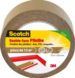 Discount 3M Ruban adhésif double face plinthes 15mx50mm