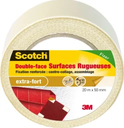 Clearance 3M Ruban adhésif double face surfaces rugueuses 20mx50mm