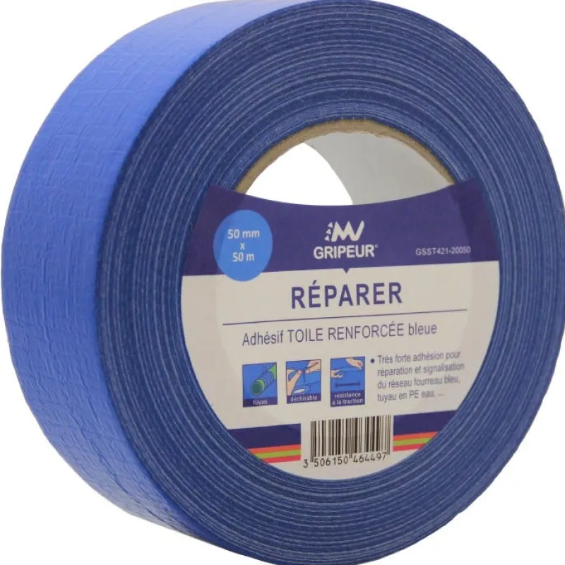 Ruban adhésif toile renforcée Superduct ST421 50mm 50m bleu