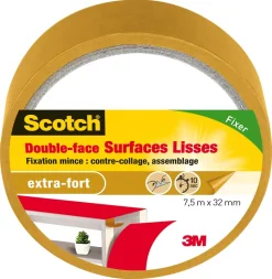Hot 3M Ruban double face surface lisse 7,5mx32mm