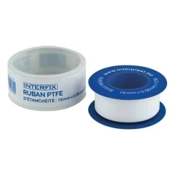 Outlet INTERPLAST Ruban PTFE d'étanchéité Interfix 19 x 0,08 mm x 12 m