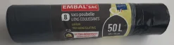 Online Sac poubelle 50L coulissant ultra résistant 8 sacs