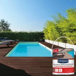 New STARWAX Saturateur bois extérieur haute protection teinte teck 2,5L
