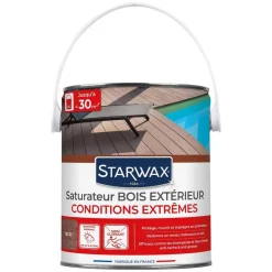 New STARWAX Saturateur bois extérieur haute protection teinte teck 2,5L