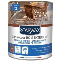 STARWAX Saturateur bois extérieur teinte teck 1L