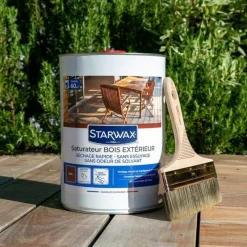 Sale STARWAX Saturateur bois extérieur teinte teck 5L
