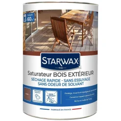 Sale STARWAX Saturateur bois extérieur teinte teck 5L