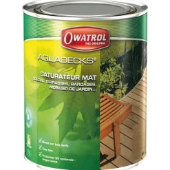 Hot OWATROL Saturateur tous bois Aquadecks miel - honey mat 1L