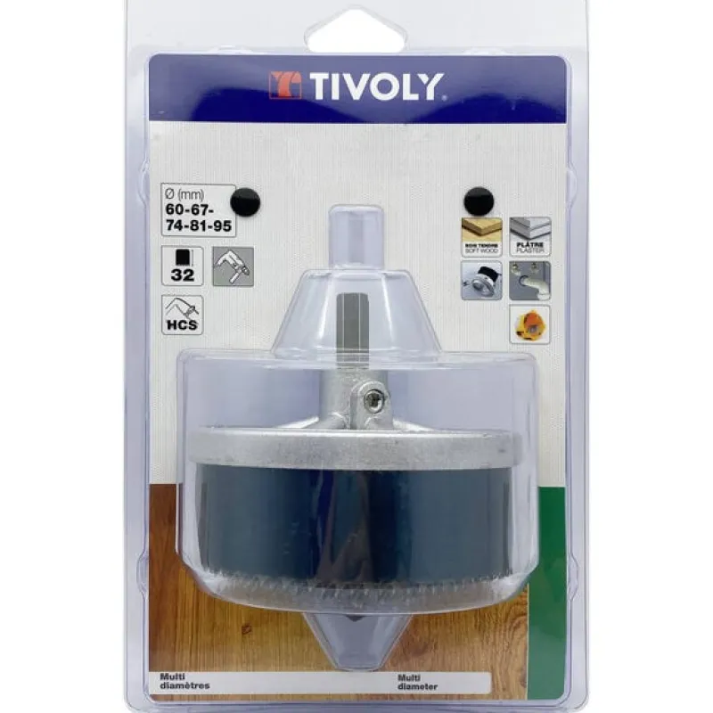 Sale TIVOLY Scie cloche HCS multi-lames Ø60-67-74-81-95mm