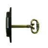 Serrure en applique pour porte droite 50x40mm zamak bronze