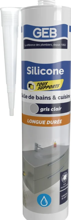 Online GEB Silicone sanitaire sicone W3 280 ml gris clair