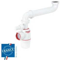 Hot WIRQUIN Siphon lavabo Neo Air avec prise machine à laver