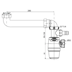 Hot WIRQUIN Siphon lavabo Neo Air avec prise machine à laver