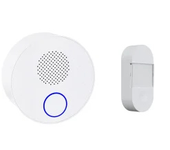 Outlet SEMAC Sonnette sans fil avec bouton sans pile portée 150m blanc