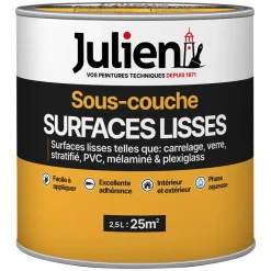 JULIEN Sous-couche peinture surfaces lisses mat blanc 2,5 L