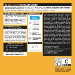 Best JULIEN Sous-couche peinture surfaces lisses mat blanc 0,5 L