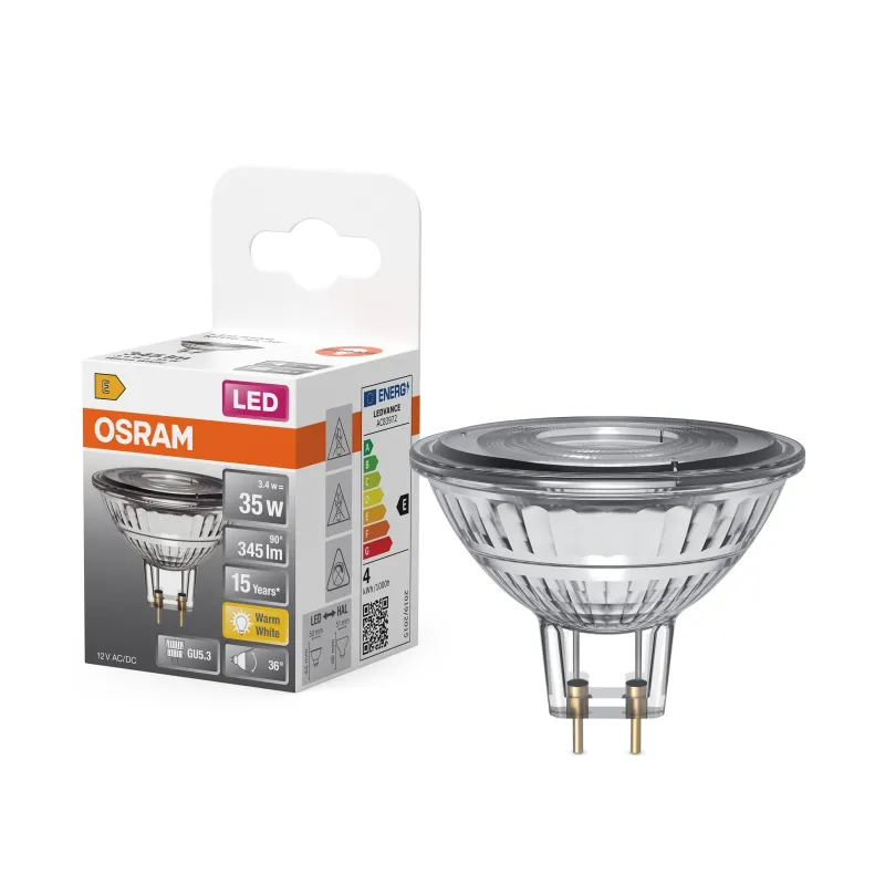 New OSRAM Spot MR16 LED 36° verre 3.3,4W=35 GU5.3 chaud