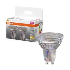 Hot OSRAM Spot PAR16 LED 36° verre 2,4W=35 GU10 chaud x2