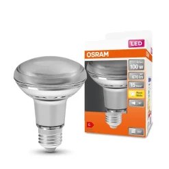 Online OSRAM Spot R80 LED verre clair 8,5W=100 E27 chaud