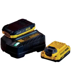 Outlet STANLEY Starter kit chargeur V20 2A + 2 batteries 18V 2Ah